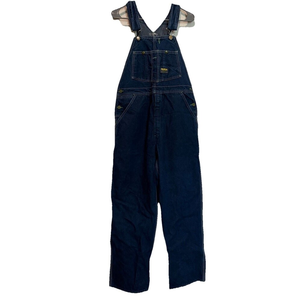 Vintage Oshkosh Denim Overalls Vestbak 34x29 Mens Utility Carpenter Farm